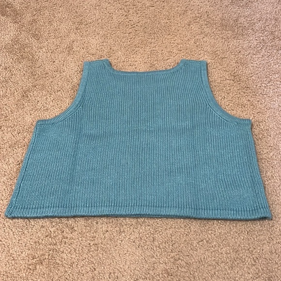 J Crew Cashmere Silk Blend Cropped Sweater Sleeveless Top - Picture 3 of 4